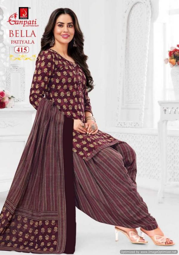 Ganpati Bella Patiyala Vol 4 Cotton Printed Dress Material